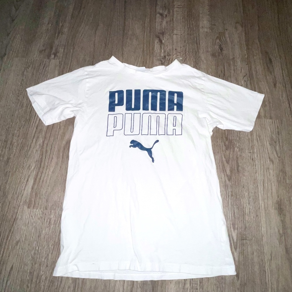 Puma size YxL navy and white